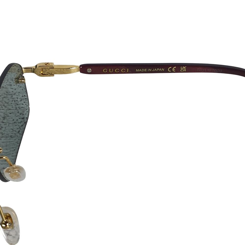 Gucci Sleek Purple Street Gg Rectangular Sunglasses - Picture 5 of 6